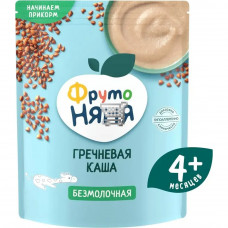 ФрутоНяня 200 г. Каша гречневая безмолочная быстрорастворимая, обогащ. витаминами и мин. веществами, для п.д.р.в.
