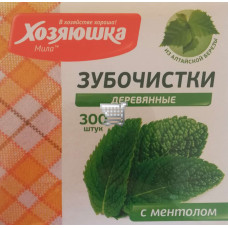 Зубочистки Хозяюшка Мила 300 шт Ментол инд уп