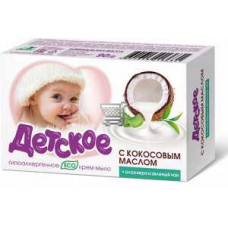 Крем-мыло Детское кокос,алоэ вера,зеленый чай 90гр