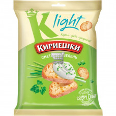 Сух.Кириешки Light пшен. 80г/22 Сметана с зеленью БС525