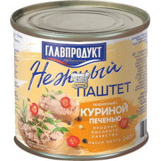 Паштет из куриной печени №4 240г(20)ГЛАВ