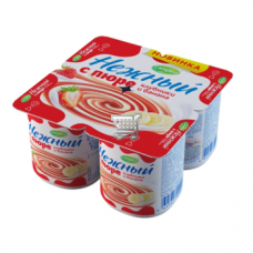 Campina Нежный 0,1% с пюре клубники и банан 100 гр
