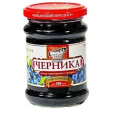 Ягода протертая с сахаром "Стоев" Черника с/б (евро) 280 г