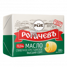 Масло сливочное "Крестьянское" 72,5% 180 г Рогачев