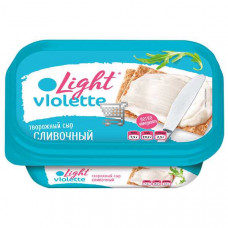 Сыр творожный «Виолетта Лайт» 160 г сливочный м.д.ж. в с.в. 60%
