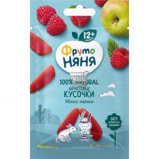 ФрутоНяня 15гр Продукт для детского питания Кусочки яблок и малины