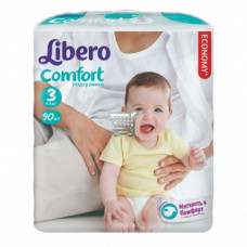 ПОДГУЗНИКИ LIBERO Comfort 3(4-9кг) 90шт эконом