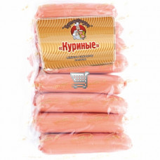 СОСИСКИ КУРИНЫЕ400 гр  (рубиком)